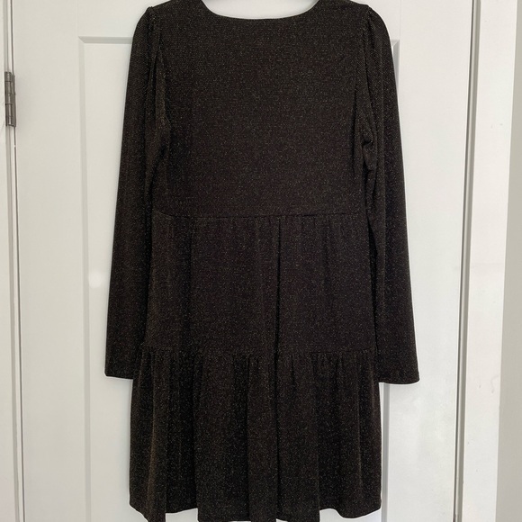 Socialite Sparkly Black and Gold Dress | Size M - Picture 2 of 4